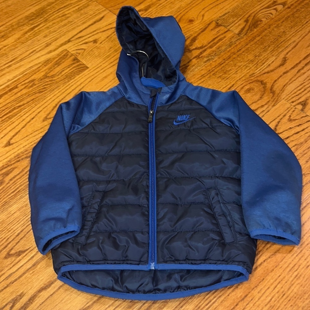 Nike Boy’s Black and Blue Jacket Size 4/XS